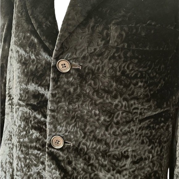 Vintage Versace Versus crushed velvet pattern men jacket suit - Picture 4 of 8